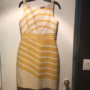 NWT The Limited Off-white & Mustard Dress Size 10
